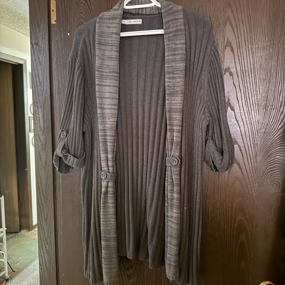 Maurices 3XL Grey Cardigan